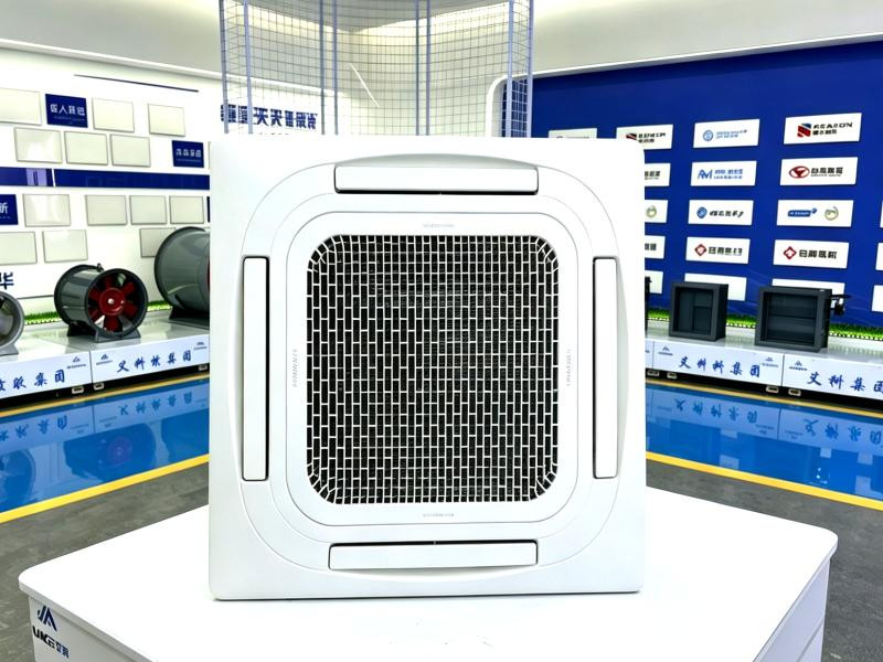 ceiling cassette fan coil unit, cassette FCU, 4-way cassette unit, ceiling mounted fan coil unit, commercial HVAC, Shandong AIKE