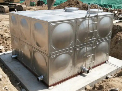 rectangular stainless steel water tank, SS rectangular tank, modular stainless steel tank, food grade water storage, commercial water tank, Shandong AIKE