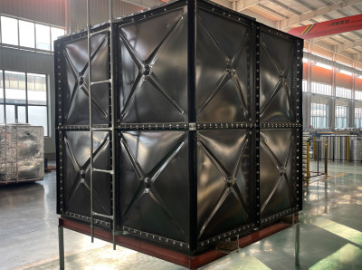 enamel water tank, glass fused to steel tank, GFS tank, enamel coated steel tank, bolted water tank, Shandong AIKE