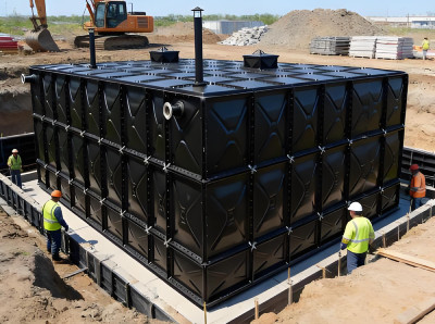 buried water tank, underground water storage tank, submersible water tank, below ground water tank, rainwater harvesting tank, Shandong AIKE