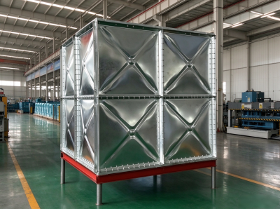 hot dip galvanized water tank, HDG water tank, galvanized steel storage tank, modular galvanized tank, fire water tank, Shandong AIKE